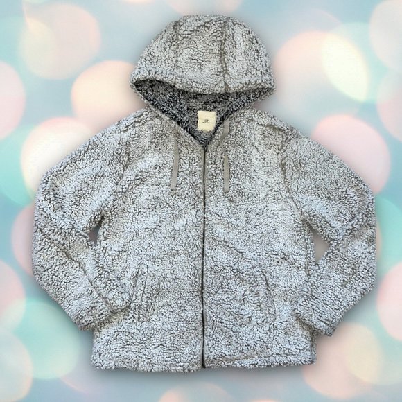 Thread + Supply Women’s Gray Sherpa Sweatshirt Hoodie Size M - Picture 3 of 6